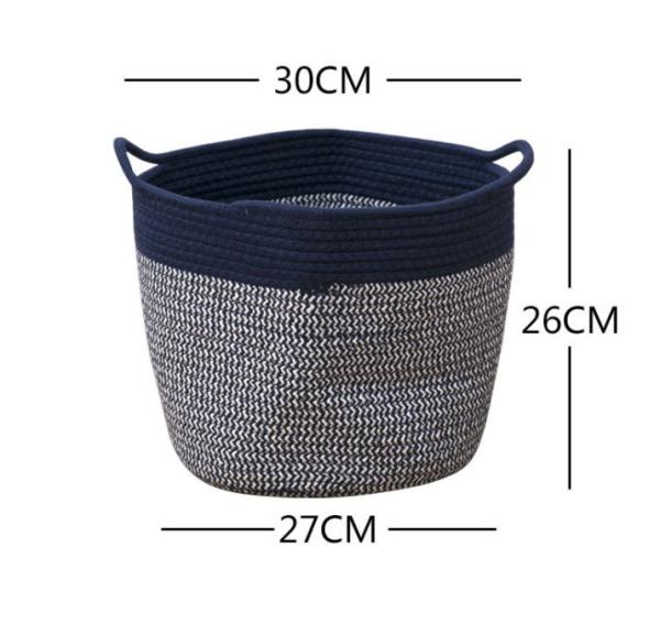 Decorative Custom Woven Cotton Rope Laundry Toys Candy Storage Fabric Container Wholesale Spa Gift Baskets Organizer
