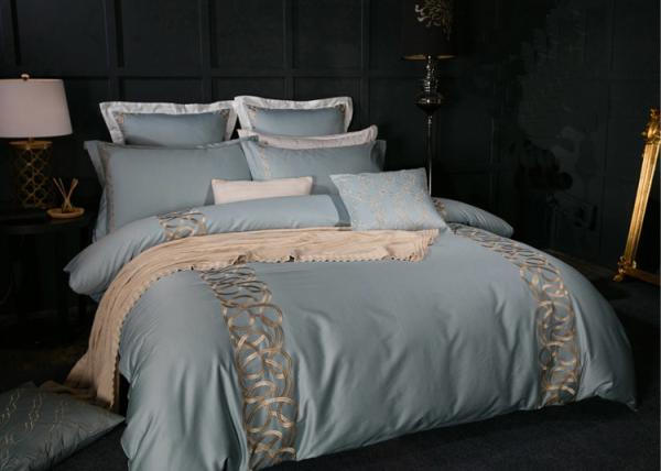 Fashionable Blue Modern Duvet Covers 4 Pcs Twin / Queen / King Size OEM
