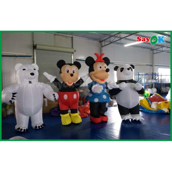 Customized Minnie Mouse Inflatable Christmas Panda / Mouse Shaped For Amusement Park