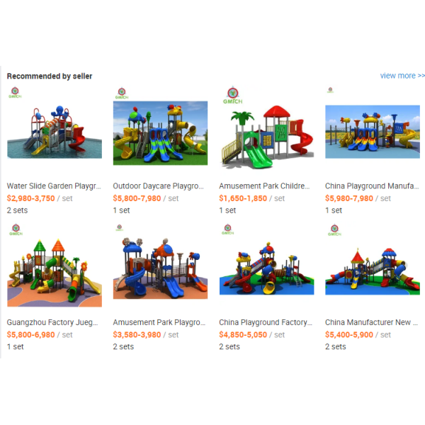 Outdoor Play Area Equipment Customized Commercial Playground Slides Anti UV