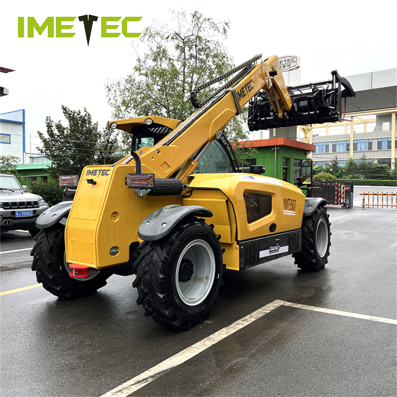 Heavy Duty IMETEC Telescopic Arm Loader Strong Lifting Capacity Telescopic Handler For Material Stacking Loading