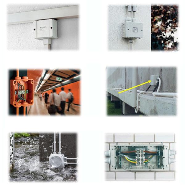 IP67 CCTV Camera Monitor Distribution Waterproof Cable Junction Box with Terminals