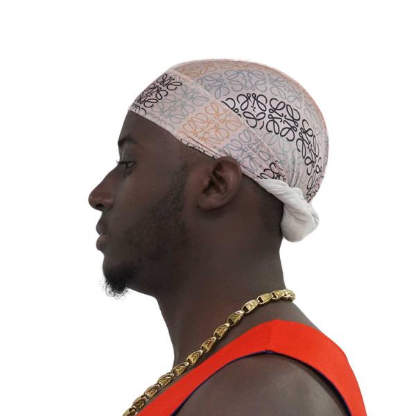 Luxury Silk Polyester Design Durag For Men