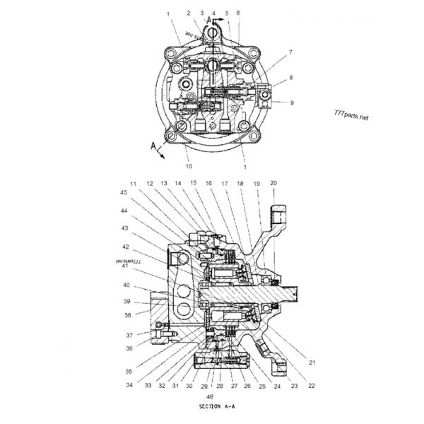 Belparts excavator E329D swing motor 1994487 199-4487 1799774 hydraulic motor