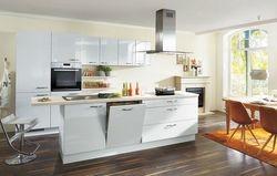 75in Family Stained Plywood Modern Beadboard Kitchen Cabinets U Shape Particle Board