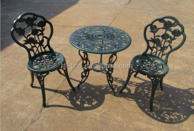 HI-FINE HFCS-001 Garden Patio Tables and Chairs Cast Aluminum Outdoor Furniture