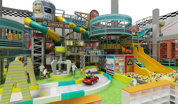 Structure de jeu en intérieur personnalisée pour les écoles maternelles et les parcs d'attractions