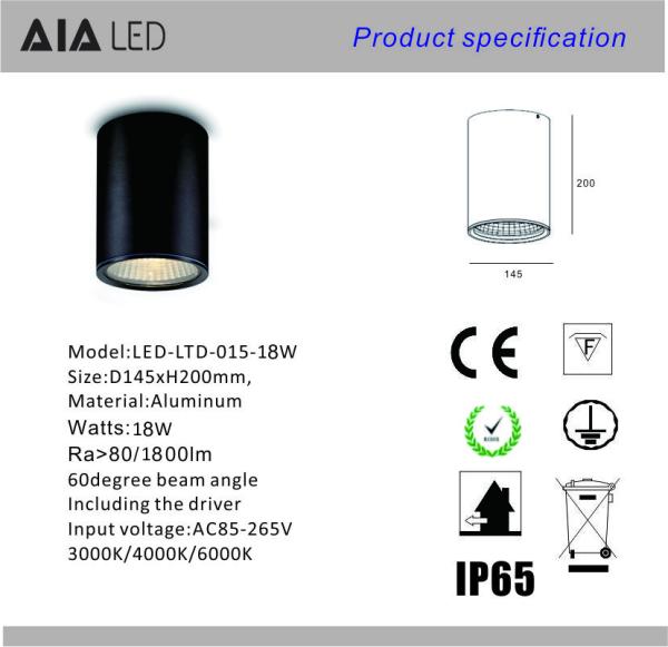 20W IP65 dimmable ip65 led downlight&ip65 downlight&led downlight ip65 for outdoor used