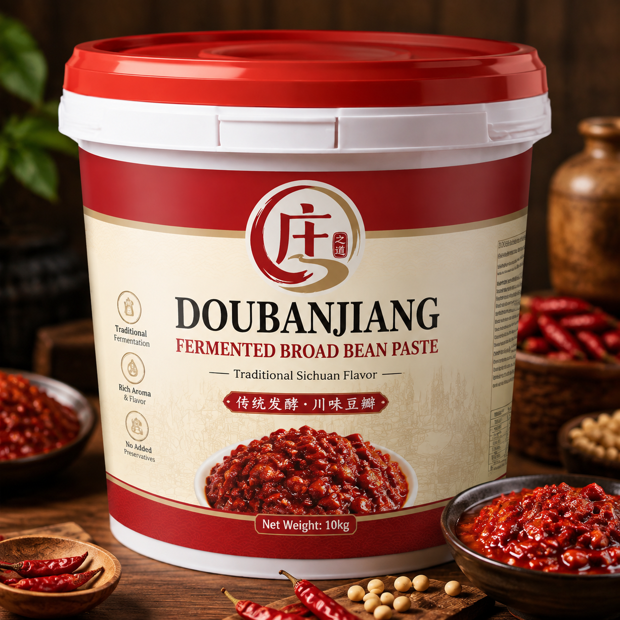 Traditional Fermentation Sichuan Doubanjiang with Premium Ingredients and Strong Umami Flavor for Hot Pot Soup Base
