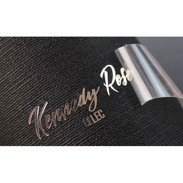 Custom Transparent Logo Trademark PVC Label Sticker High Grade Metal Separation