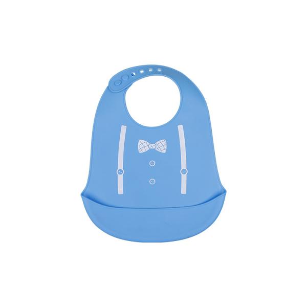Food Grade Feeding Bib Waterproof Silicone Bibs Customized For Baby