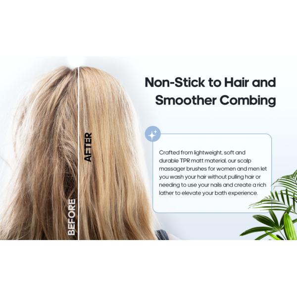 CE FCC RoHs Soft Bristle Hair Brush Hair Wash Massage Brush For Wet And Dry Use