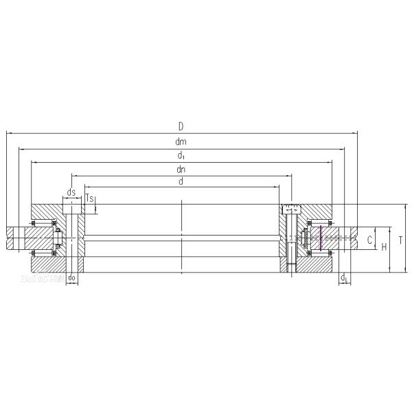 Low Noise Slewing Ring Bearing Anti Friction YRT180 For Rotary Grinding Machine