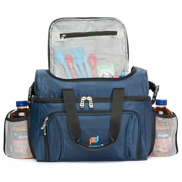 Heavy Duty Fabric Thick Insulated Food Cooler Bags For Adults Customized Color