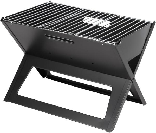 Picnic Outdoor Charcoal Barbecue Grill, Portable Charcoal Grill, Folding Stainless Steel Camping Fire Pit