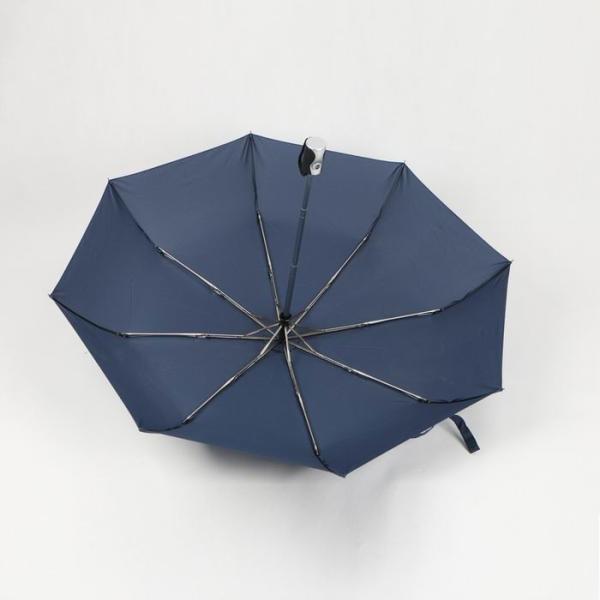 21 inch blue auto open close umbrella with velcro on tie wap for men