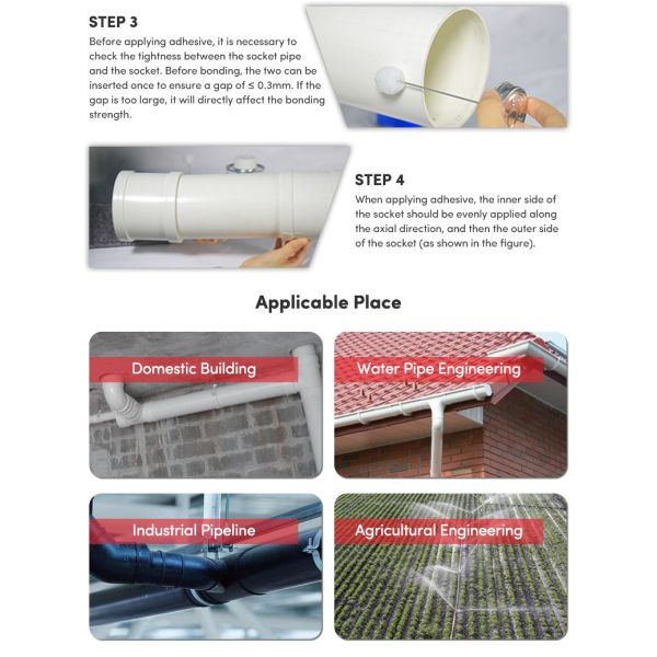High Performance Conventional Viscosity Pvc Pipe Glue Solvent Cement Pvc Adhesive Pvc Glue For Pipes And Fittings