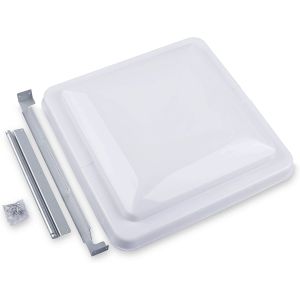 RV Roof Vent Cover Universal Fit PP Plastic Vent Lid with Hinge UV Resistant Weatherproof for Camper Travel Trailer Motorhome