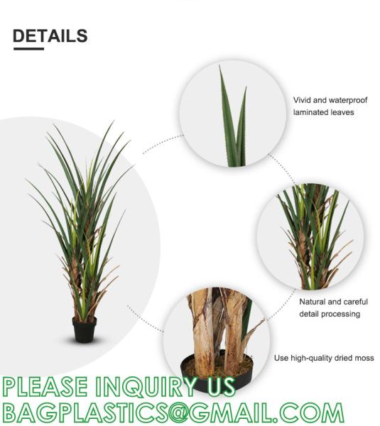 Dracaena Silk Plant Artificial 5ft Faux House Plants Evergreen Dracaena Marginata Fake Yucca Palm Trees in Pot