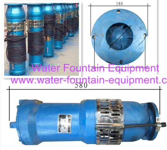 Diving Type Cast Iron Underwater Fountain Pumps For Water Fountains Flange Connect