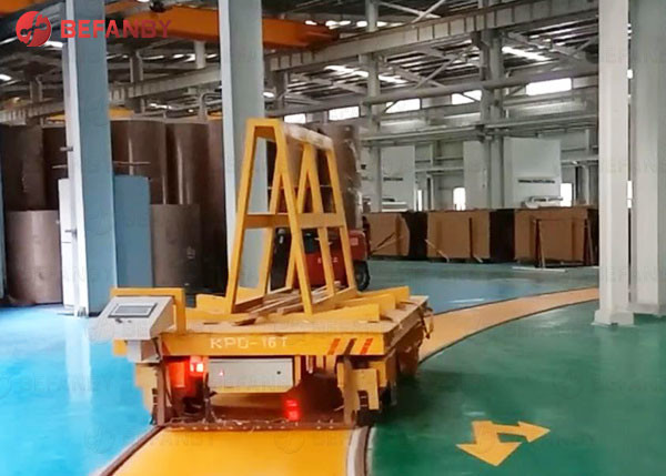 Remote Q235 20m/Min 15 Ton Marble Rail Transfer Cart