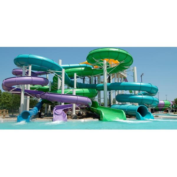 OEM ODM parc d'attractions piscine extérieure toboggan à eau en fibre de verre