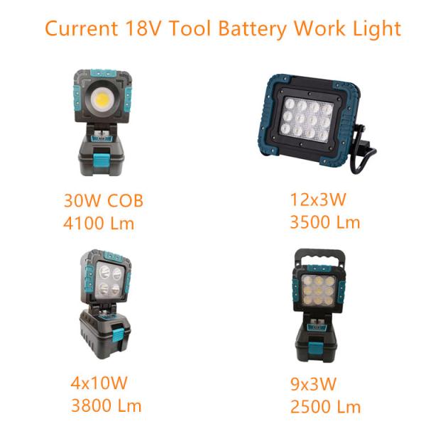 Hybrid 27W Detachable 18V / 240V Rechargeable LED Work Light With Magnet