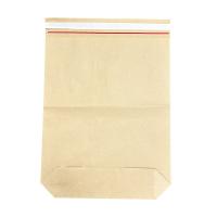Durable Kraft Compostable Bags Recyclable Bottom Gusseted Bags Disposable With Adhesive Seal