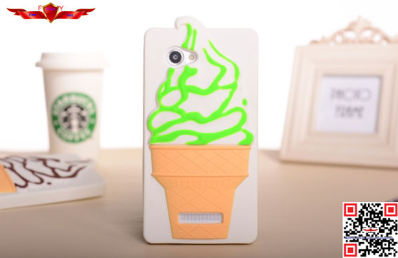 New Fashion Design Brand New Ice Cream Silicone Cover Case For Lenovo A880 Multi Color