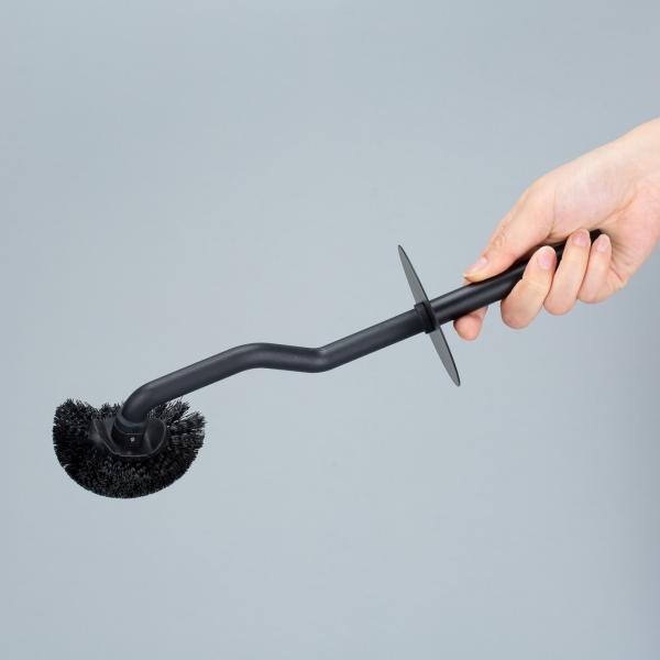 Metal Cup Standing Bathroom Toilet Brush And Holder Customized Logo