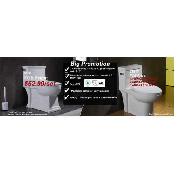 Вытянутая двойная полная цельная вода туалета сохраняя запатентованную технологию