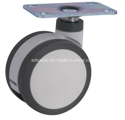 80kg Plate Swivel TPU Caster K5204-D931 para personalização e aplicação de cor cinzenta