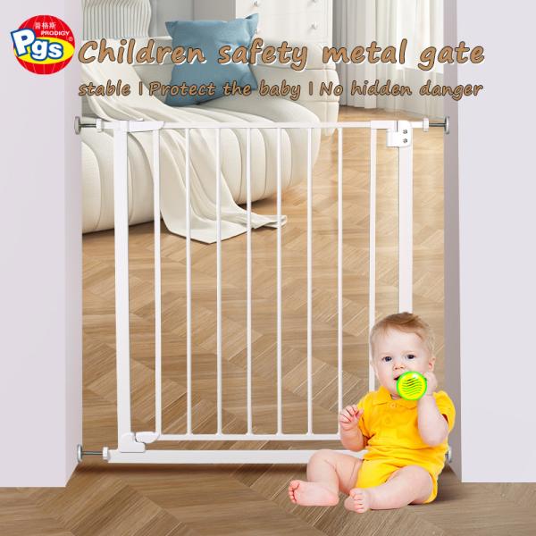 Safety Dog Gate for Stairs Auto-Close Safety Metal Child Gate for Baby with Pressure Mounted