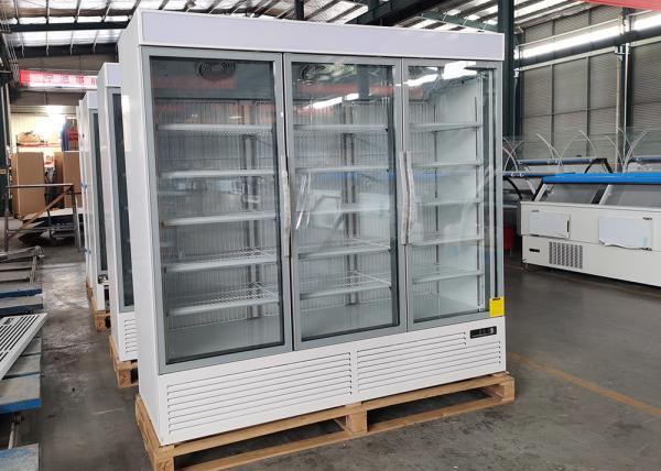 Congelador ereto da exposição com a porta de vidro para o alimento congelado, economia de energia