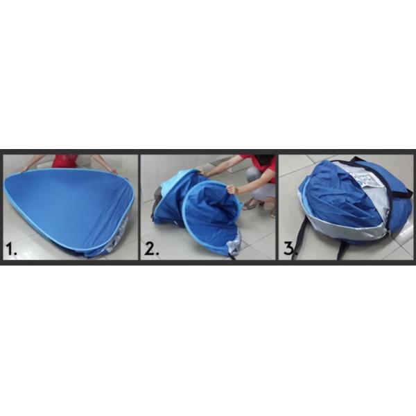 150*150*90CM Outdoor Waterproof Pop Up Canopy Tent Sunproof Silver Coated 190T Polyester Automatic Beach Shelter