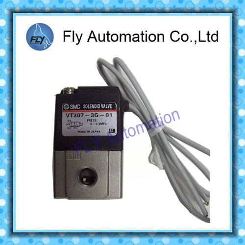SMC 3 Port Solenoid Air Valve Direct Operated Poppet Type VT307 Series 1/8 And 1/4 Inch