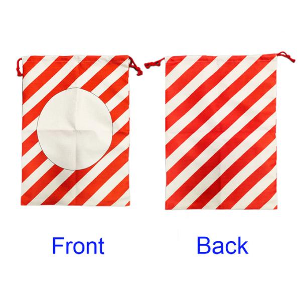 Sacos de Santa Personalizados DIY para Sublimación con Cierre de Cordón para Regalos de Navidad