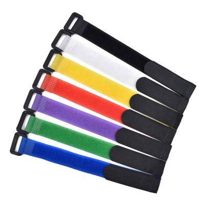 Adjustable Nylon Hook And Loop Straps Cable Tie Velcro Strap With Buckle Hook