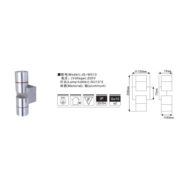 High end LED hotel wall light,2*3w GU10 Bedroom set, Sofa set, doors wall lamp
