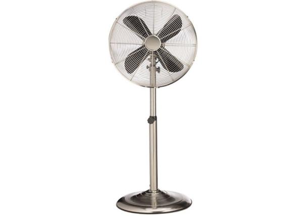 400mm 16 Inch Pedestal Fan 3 ABS Blades Three Speed Brushed Stainless Steel