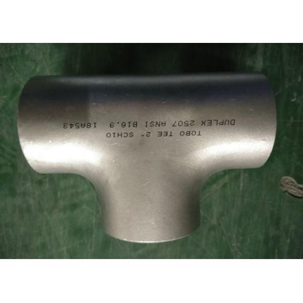 Супер дюйм SCH80S тройника 6 стали выплавленной дуплекс-процессом ASTM A812 UNS S31803 S32750 S32760 равный