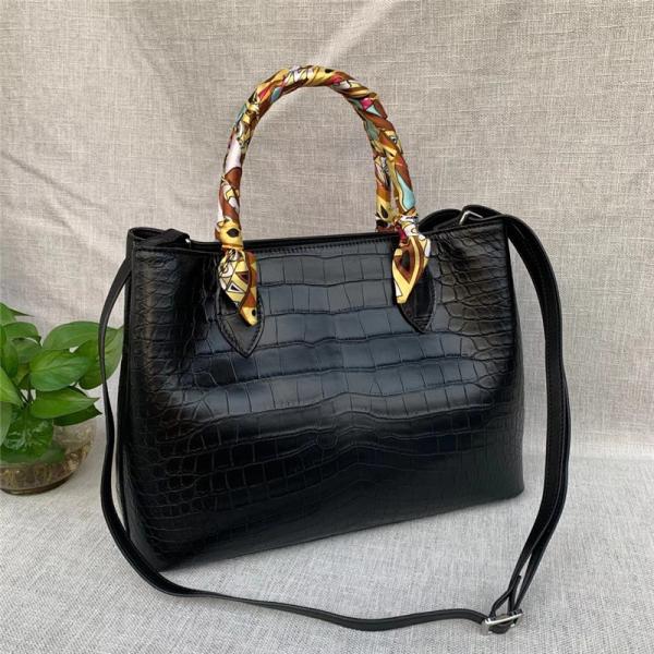 Authentic Crocodile Belly Skin Women Handbag Genuine Alligator Leather Female Scarf Totes Purse Lady Large Shoulder Bag