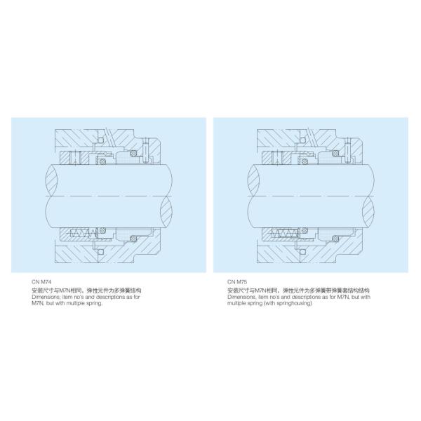 Водяная помпа механического уплотнения М7Н разделяет 1.6Мпа для замены Бургманн орла