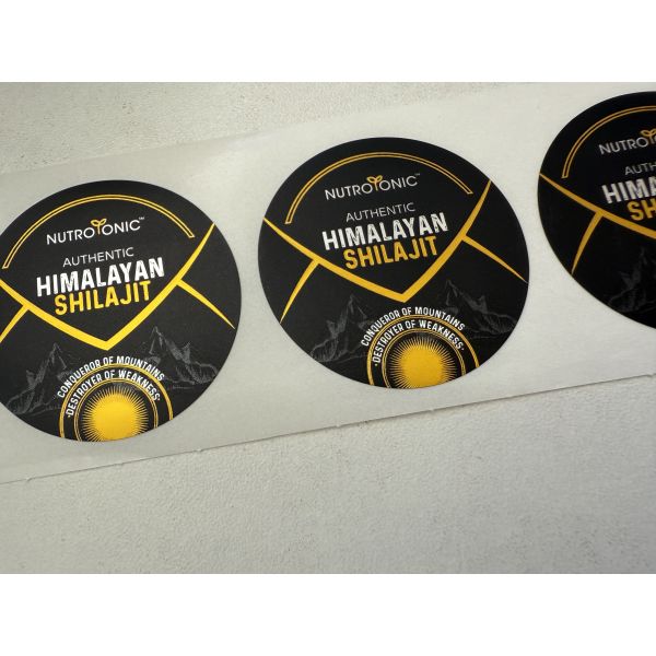 Embossing Gold Hot Stamp Logo Adhesive Sticker Seal Sticker Label Featuring Customers Logo Ideal for Product Branding and Packaging Security Solutions