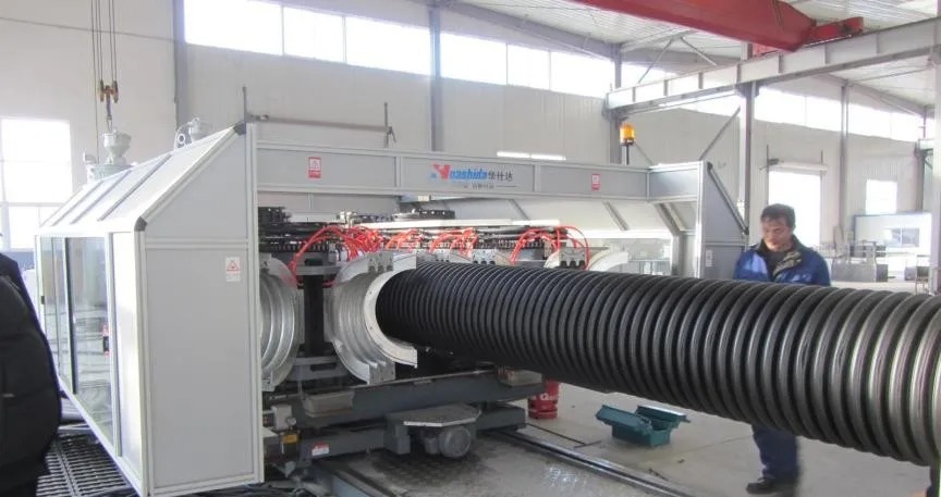 HDPE Double Wall Corrugated Pipe Extrusion Line for High-Strength Drainage and Sewerage Pipes