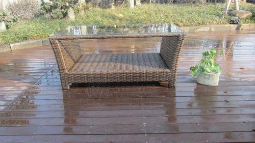 5 Seat Back Cushion Outdoor Rattan Sofa Set For Hotel Poolside