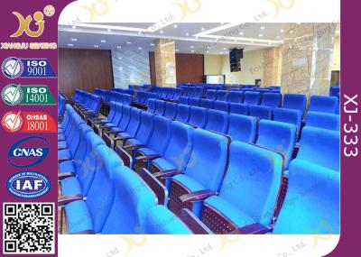 Metal Folding PU Molded Sponge Theater Seats With Back Table / Movie Theater Chairs