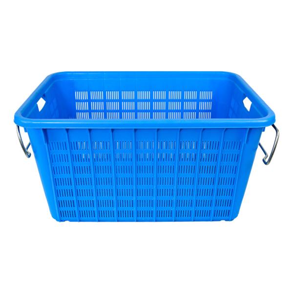 Eco-Friendly Agricultural Stackable Mesh Plastic Basket for Supermarket Vegetable Storage
