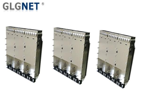 0.25 Mm Copper Alloy 3 Ports QSFP28 Cage With QSFP Cage Transceiver