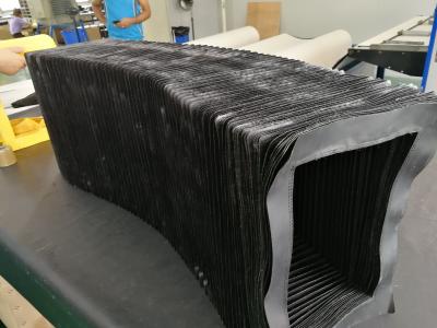 high quality  bellows protect cover made by fiber cloth for bridge type CNC waterjet machine